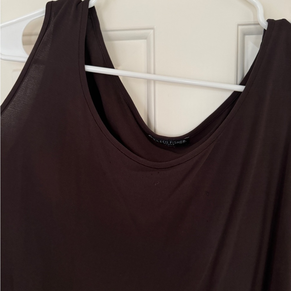 Eileen Fisher Silk Brown Tank + Jacket - Picture 9 of 14